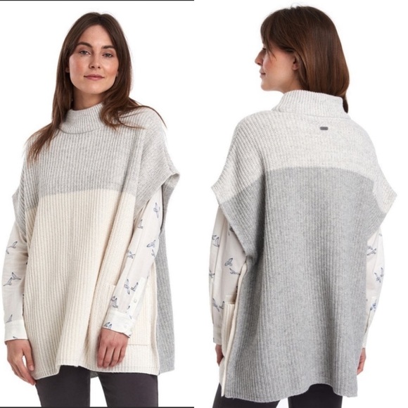 Barbour Sweaters - NWOT/NEW |•BARBOUR•|  Oversized Wool Sweater Poncho with Pockets Size Medium